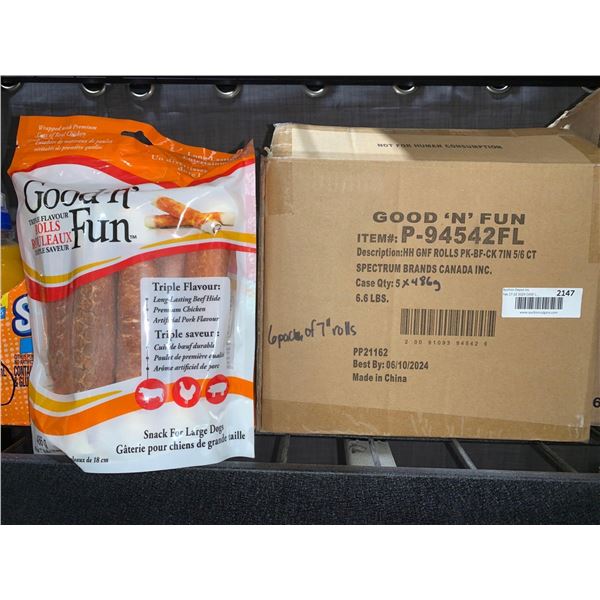 CASE LOT Good n fun triple flavour rolls 6 x 7