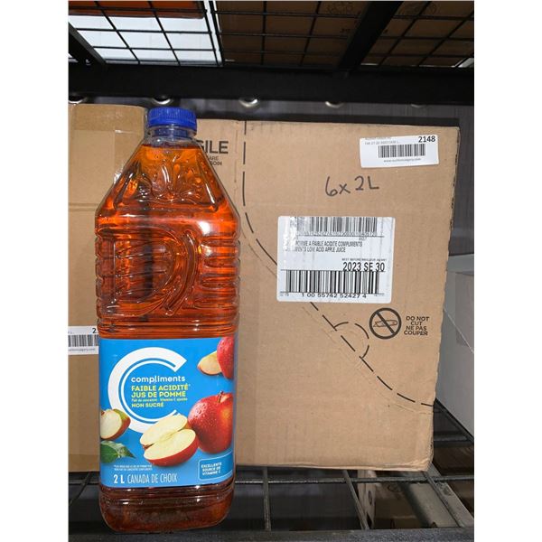 CASE LOT Compliments apple juice 6 x 2L