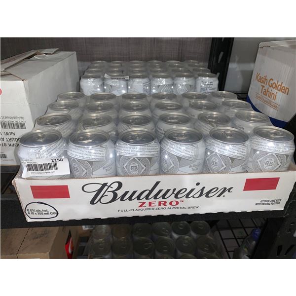 CASE LOT Budweiser zero 24 x 355ml