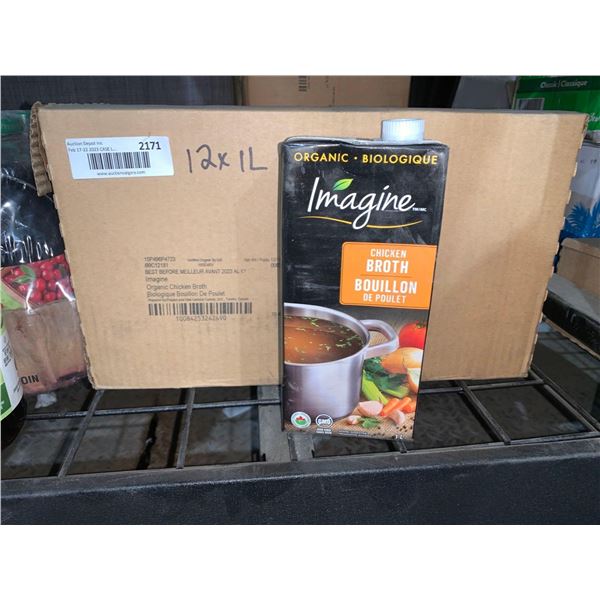 CASE LOT Imagine chicken broth 12 x 1L
