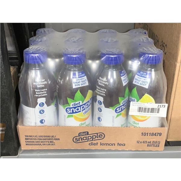 CASE LOT Diet snapple lemon tea 12 x 473ml