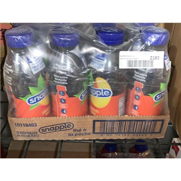 CASE LOT Snapple peach tea 12 x 473ml