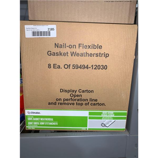 CASE LOT Nail on flexible gasket weatherstrip 8 each