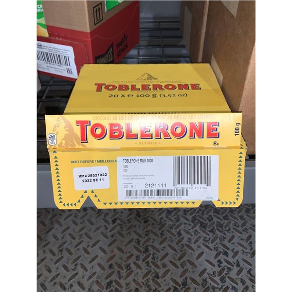 CASE LOT Toblerone chocolate 20 x 100g