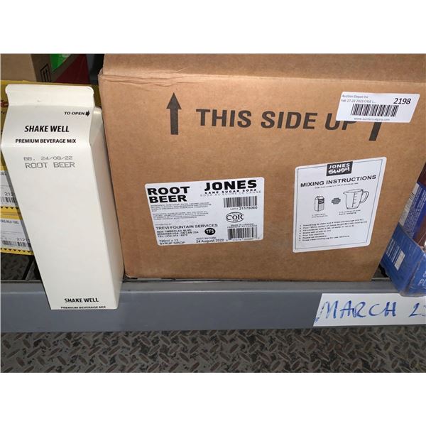 CASE LOT Jones root beer syrup 12 x 720ml