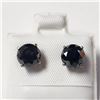 Image 1 : 14K White Gold Black Diamond(1.64ct) Earrings (~weight 1.28g), Made in Canada, Appraised Retail $170