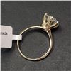 Image 4 : 10K Yellow Gold White Moissanite Laser Cut Test Like Diamond (2.42ct) Ring (~Size 6.25) (~weight 2.2