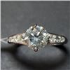 Image 1 : 14K White Gold Diamond (1.53Ct,Si1,) Diamond(0.2ct) Ring (~Size 6.5) (~weight 3.58g), Made in Canada