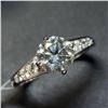 Image 2 : 14K White Gold Diamond (1.53Ct,Si1,) Diamond(0.2ct) Ring (~Size 6.5) (~weight 3.58g), Made in Canada