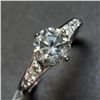 Image 3 : 14K White Gold Diamond (1.53Ct,Si1,) Diamond(0.2ct) Ring (~Size 6.5) (~weight 3.58g), Made in Canada