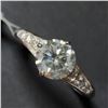 Image 4 : 14K White Gold Diamond (1.53Ct,Si1,) Diamond(0.2ct) Ring (~Size 6.5) (~weight 3.58g), Made in Canada