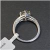 Image 6 : 14K White Gold Diamond (1.53Ct,Si1,) Diamond(0.2ct) Ring (~Size 6.5) (~weight 3.58g), Made in Canada