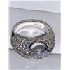 Image 3 : Ladies .925 Silver Multi Stone Solitaire Ring with Floating Stone Setting size 7