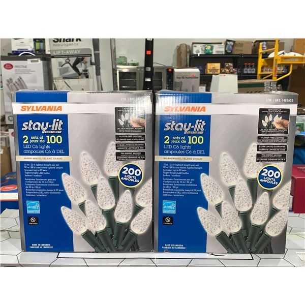 Lot of 2 sylvania stay-lit warm white
