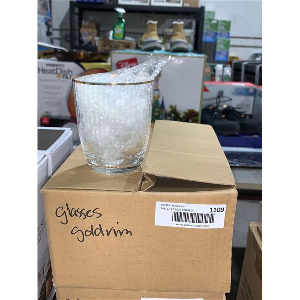 Goldrim glasses lot of 6