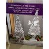 Image 2 : Set of 2 lighted glitter trees