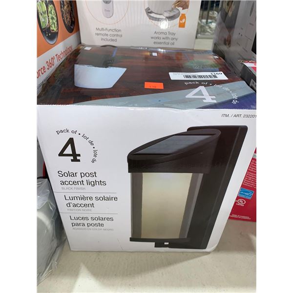 4 solar post accent lights