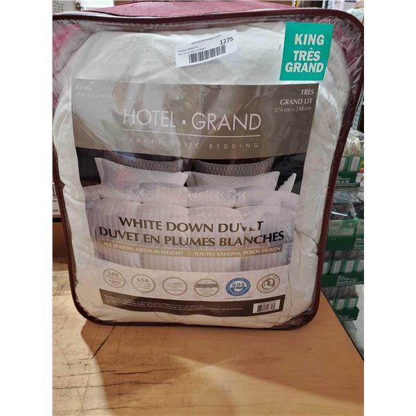Hotel grand white down duvet King size