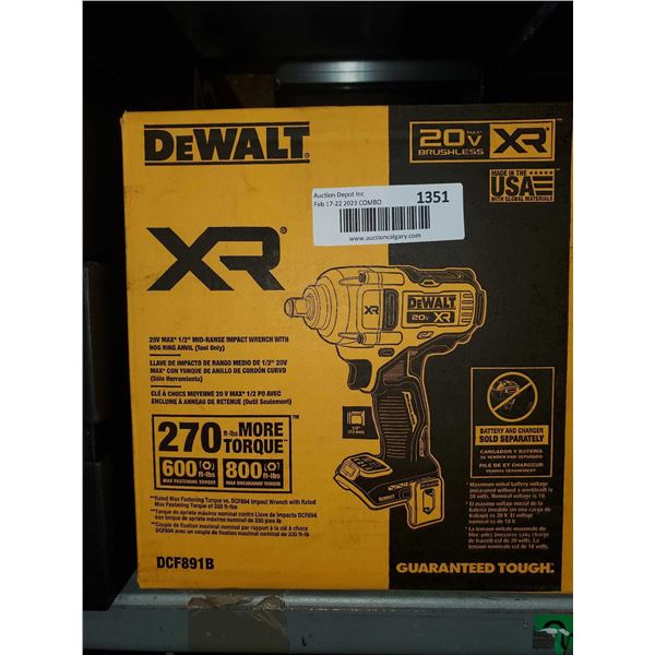 NEW Dewalt mid range impact wrench with hog ring anvil