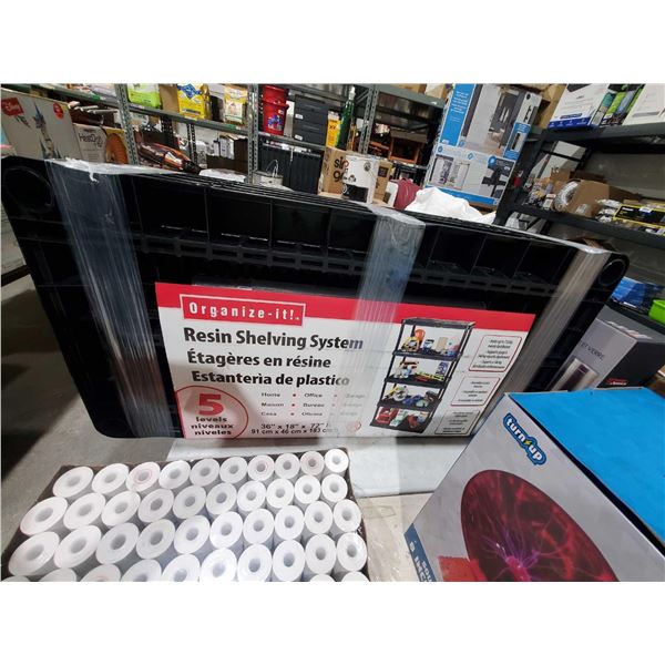 Resin shelving system 5 level