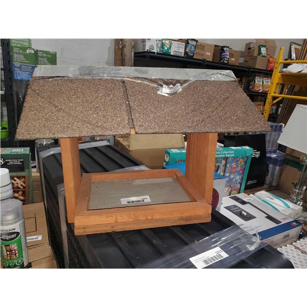 Locally Hand Crafted Shingled Roof Bird Feeder