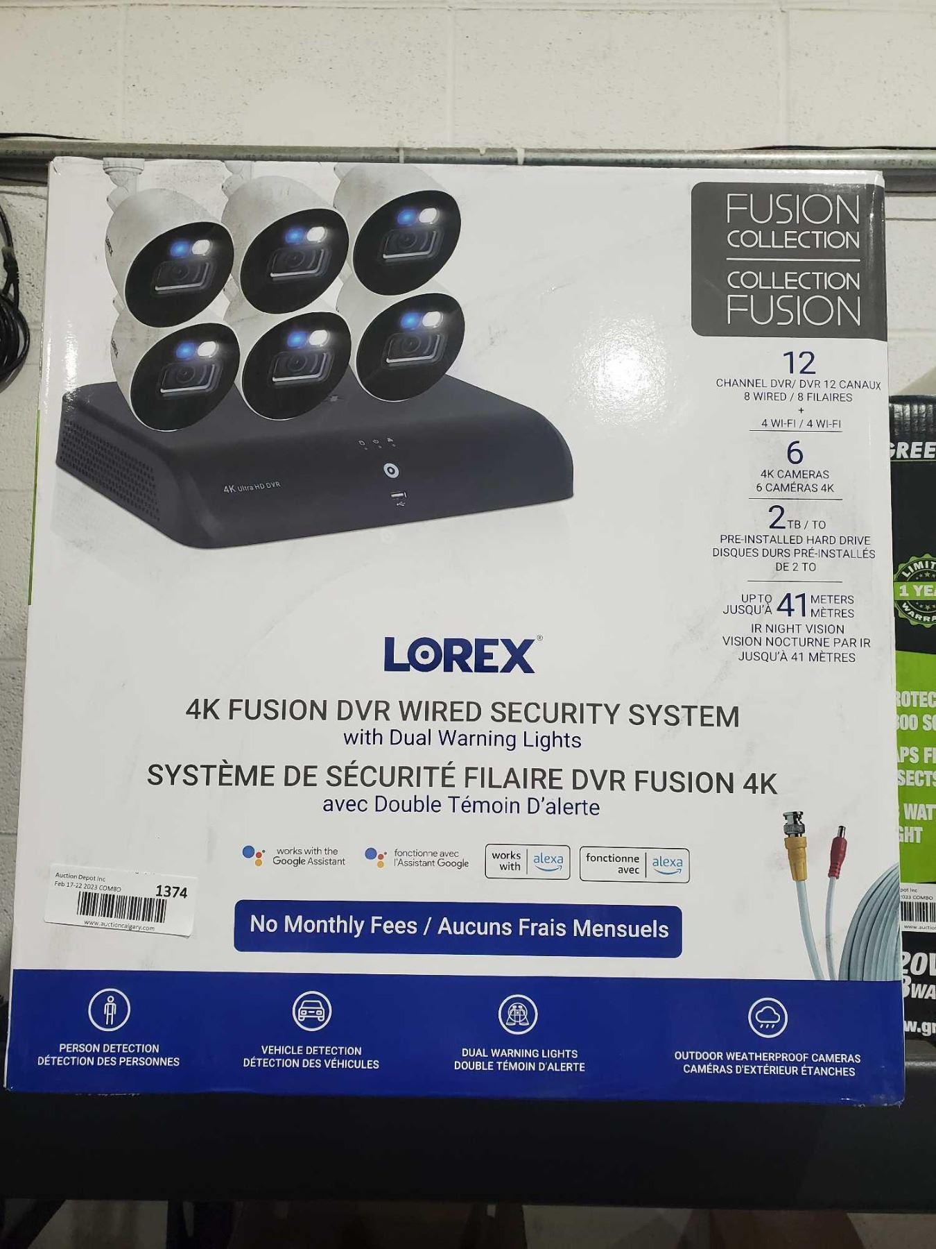 NEW Lorex 4K Fusion DVR Wired Security System w/ Duel Warning Lights