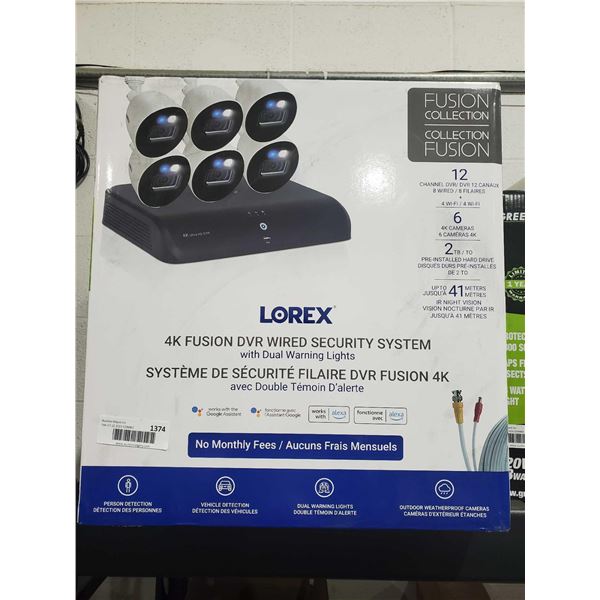 NEW Lorex 4K Fusion DVR Wired Security System w/ Duel Warning Lights
