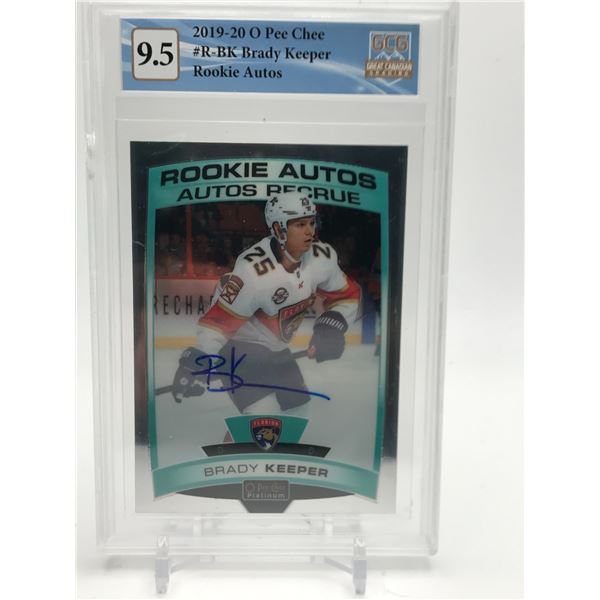 2019-20 0-PEE-CHEE #R-BK BRADY KEEPER ROOKIE AUTO CGC GRADED 9.5
