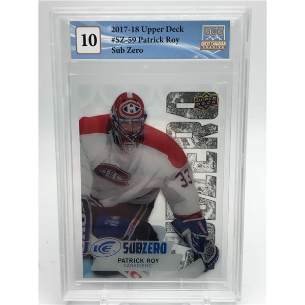 2017-18 UPPER DECK #SZ-59 PATRICK ROY SUB ZERO CGC GRADED 10