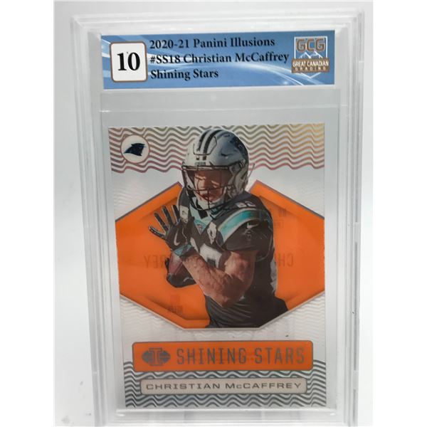 2020-21 PANINI ILLUSIONS #SS18 CHRISTIAN MCCAFFREY SHINING STARS CGC GRADED 10