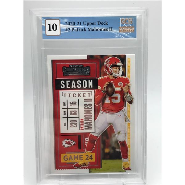2020-21 UPPER DECK #2 PATRICK MAHOMES II CGC GRADED 10