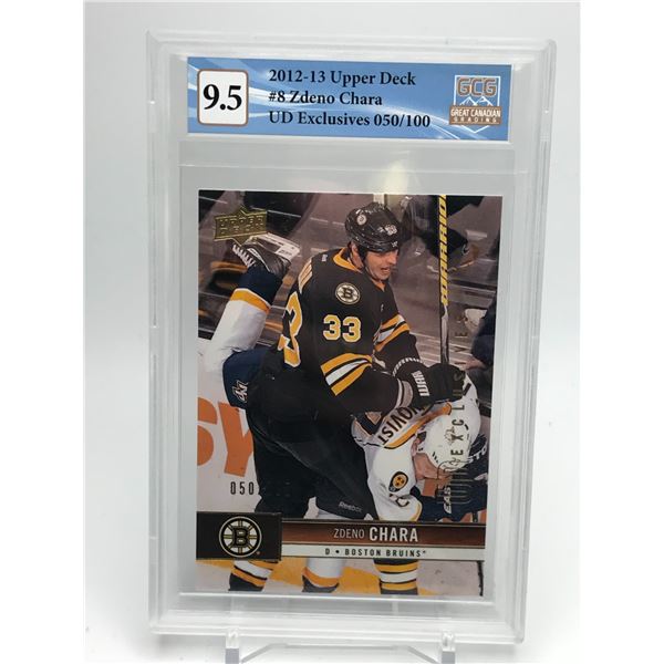 2012-13 UD EXCLUSIVES 050/100 ZDENO CHARA (GCG 9.5)