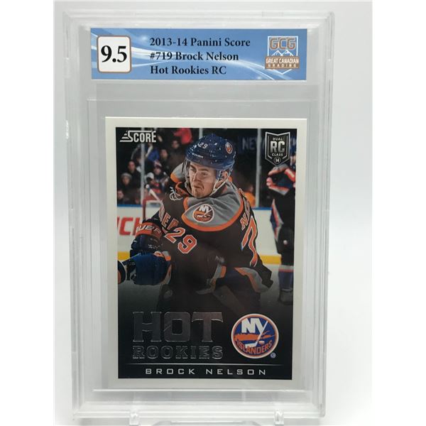 2013-14 PANINI SCORE NO. 719 BROCK NELSON ROOKIE CARD (GCG 9.5)