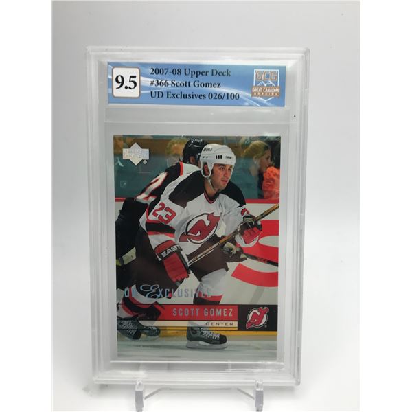 2007-08 UD EXCLUSIVES 026/100 SCOTT GOMEZ (GCG 9.5)