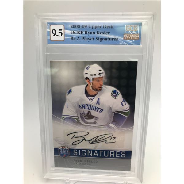 2008-09 BE A PLAYER SIGNATURE AUTOGRAPH RYAN KESLER (GCG 9.5)