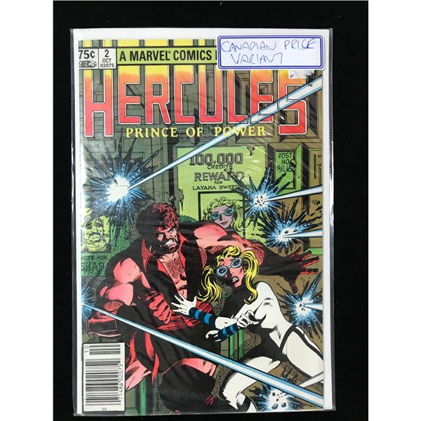 HERCULES #2 MARVEL COMICS CANADIAN PRICE VARIANT