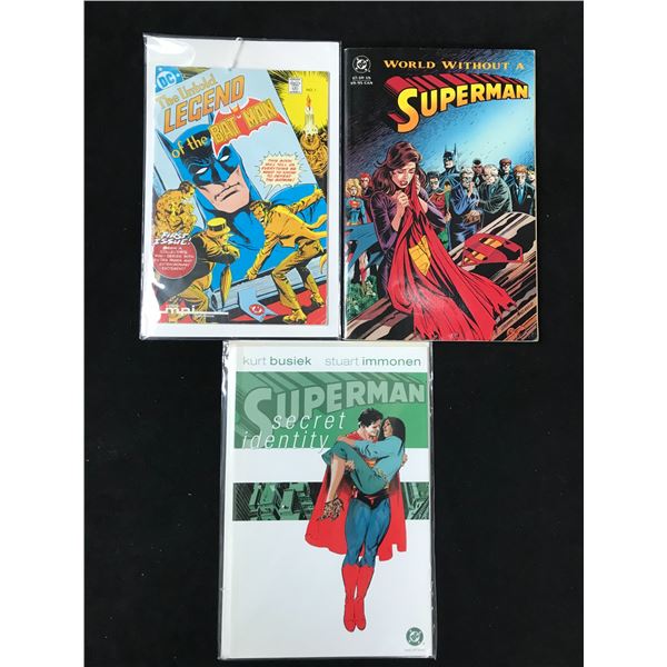 LOT OF 3 DC COMICS GRAPHIC NOVELS