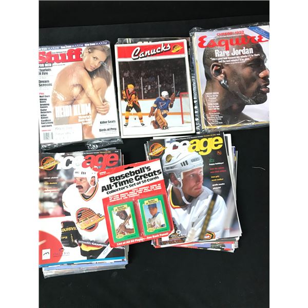 LOT OF VINTAGE MAGAZINES AND CARDS