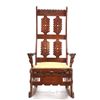 Image 1 : 19th C. Walnut Black Forest Style Rocking Chair