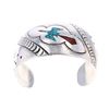 Image 1 : Navajo Tommy Singer Chipped Inlay Bracelet c 1960s