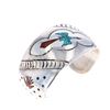 Image 6 : Navajo Tommy Singer Chipped Inlay Bracelet c 1960s