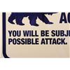 Image 9 : Grizzly Bear Warning Sign from Canada