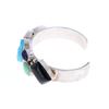 Image 3 : Navajo Sterling Silver Multi Stone Bracelet c 1960