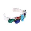 Image 8 : Navajo Sterling Silver Multi Stone Bracelet c 1960