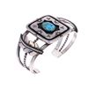 Image 4 : Navajo Shadowbox  Pawn Style Sterling Bracelet
