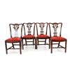 Image 1 : Chippendale Style Set of Four Chairs 1950-60s