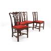 Image 2 : Chippendale Style Set of Four Chairs 1950-60s