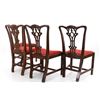 Image 4 : Chippendale Style Set of Four Chairs 1950-60s
