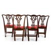 Image 5 : Chippendale Style Set of Four Chairs 1950-60s