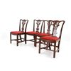 Image 8 : Chippendale Style Set of Four Chairs 1950-60s